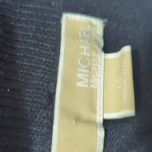 Michael Kors blue and white diamond design quarter sleeve cardigan button up - Picture 4 of 13